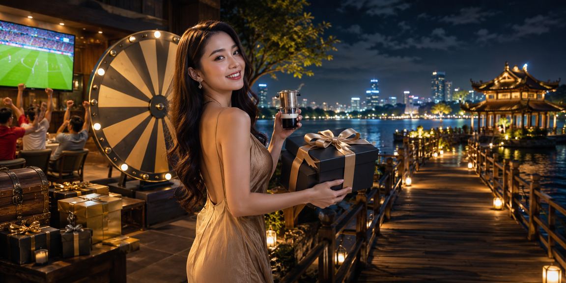 Người chơi đang tập trung tại bàn roulette tại quán cà phê Hà Nội